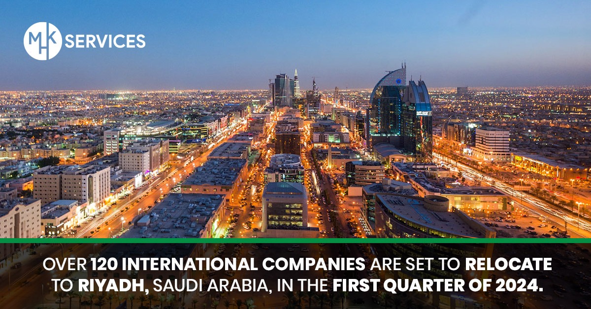 Over 120 international companies are set to relocate to Riyadh, Saudi Arabia, in the first quarter of 2024.